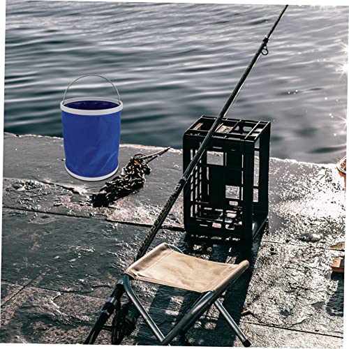 Asakkura 1 Set Fishing with or Car Pool Cleaning Basin Swimming Gardening Saving Portable Clean Bucket Pail for Round Garden Camping Outdoor Space Washing Collapsible and House Foldable