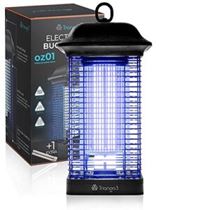 triango3 bug zapper outdoor waterproof – 18w lamp outdoor fly traps – compact and ergonomic ipx4 mosquito killer outdoor – special cleaning mechanism – ideal for yard, patio, balcony