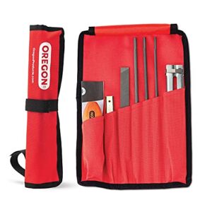 Oregon Universal Chainsaw Field Sharpening Kit - Includes 5/32-Inch, 3/16-Inch, and 7/32-Inch Round Files, 6-Inch Flat File, Handle, Filing Guide, and Travel Pouch (617067)