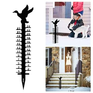 Woodworking Setup Gauge Gift 24cm Snowflake Snow Measuring Instrument Snowmobile Snow Measuring Instrument Metal Snow Measuring Ruler Outdoor Garden Ornament Magnetic Tape (Black, One Size)