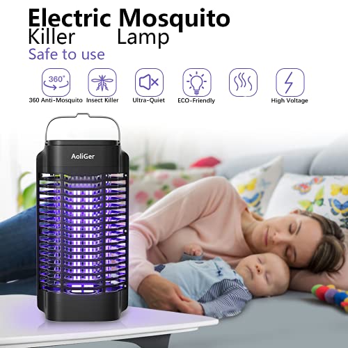 Bug Zapper for Outdoor and Indoor,Powerful Electric Mosquito Zapper Insect Killer,Insect Fly Trap Mosquito Trap for Backyard, Garden, Patio, Home