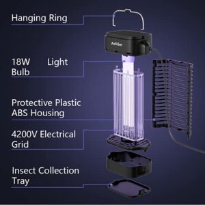 Bug Zapper for Outdoor and Indoor,Powerful Electric Mosquito Zapper Insect Killer,Insect Fly Trap Mosquito Trap for Backyard, Garden, Patio, Home