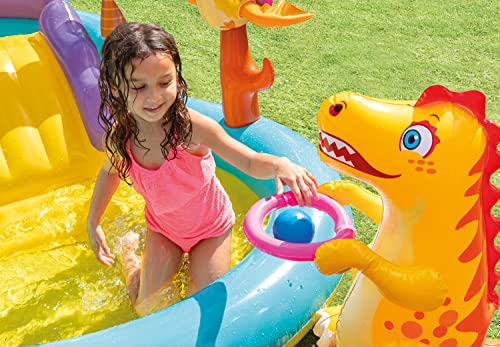 Intex Dinoland Inflatable Play Center, 119in X 90in X 44in, for Ages 2+