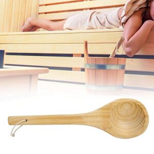 GLOGLOW Sauna Single Wooden Spoon, Comfortable Handmade Spoon, Sauna Room for Home Garden