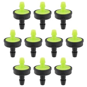 uxcell pressure compensating dripper 8gph 30l/h emitter for garden lawn drip irrigation with barbed hose connector plastic green 20pcs