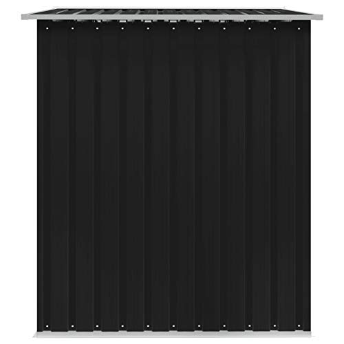 Festnight Garden Storage Shed with 4 Vents Metal Steel Double Sliding Doors Outdoor Tood Shed Patio Lawn Care Equipment Pool Supplies Organizer Anthracite 101.2 x 80.7 x 70.1 Inches (W x D x H)