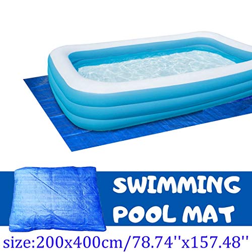 Paddling Outdoor Swimming Garden for Pool Pools Rectangle Family Cover Swimming Baby Bub Neck Float Ring for Bathtub (Blue, One Size)