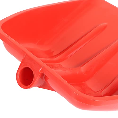 Emoshayoga Plastic Garden Shovel, Snow Shovel PP Red for Agriculture for Street Sweeper for Fallen Leaves(41 X 35cm / 16.1 X 13.8in)