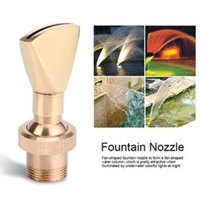 Zerone Fountain Nozzle, 1/2" DN15 3/4" DN20 Direction Adjustable Fan Shaped Brass Fountain Nozzle Sprinkler Spray Head for Garden Pond, Amusement Park, Museum