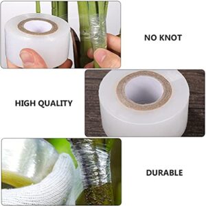 Happyyami Clear Tape Clear Tape 5 Rolls Grafting Tape PE Stretchable Self- Adhesive Membrane Clear Floristry Film Barrier for Garden Nursery Fruit Trees Seedling White Duct Tape White Duct Tape