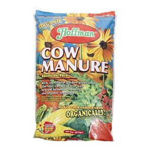 hoffman organic cow manure garden fertilizer plant food, 1-1-1, 20 pounds