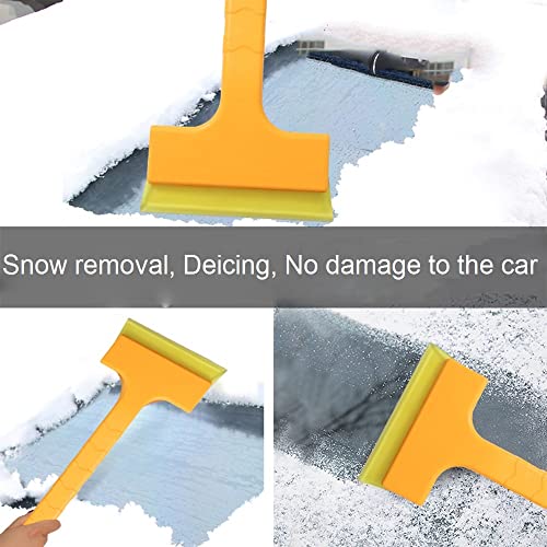 Portable Snow Shovel,Car Snow Removal Shovel, Multi-Function car Snow Shovel Winter defrosting and Snow Removal, Shovel for Garden, Car, Camping with Extra Ice Scrape (Size : Small)