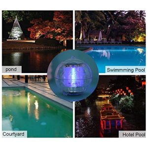 Auliuakz Floating Light - Waterproof Solar Powered LED Floating Ball Lamp Decor Light for Swimming Pool Garden