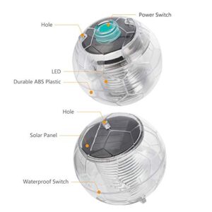 Auliuakz Floating Light - Waterproof Solar Powered LED Floating Ball Lamp Decor Light for Swimming Pool Garden