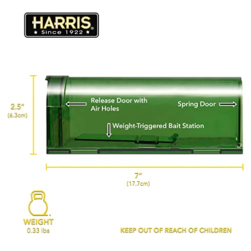 Harris Humane Mouse Trap, Catch and Release, 2-Pack