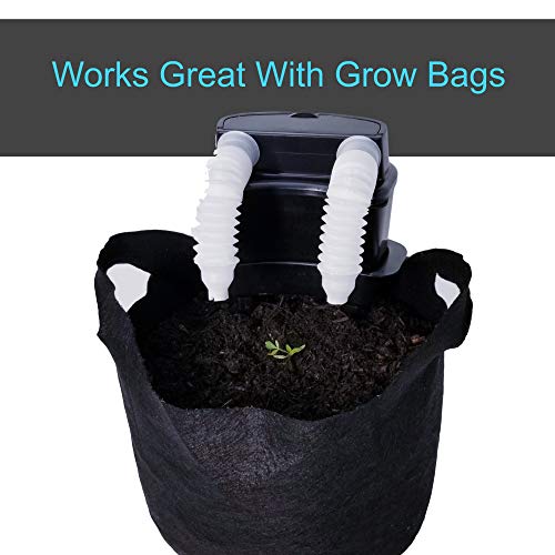 Plant Hydrator [All New Automatic Daily Drip Waterer to Beat This Summer's Heat Container Garden Organic Vegetables Confidently [Fits Grow Bags Self Watering Planters]