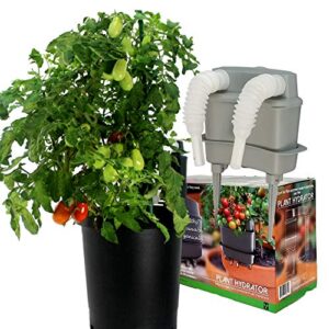plant hydrator [all new automatic daily drip waterer to beat this summer’s heat container garden organic vegetables confidently [fits grow bags self watering planters]