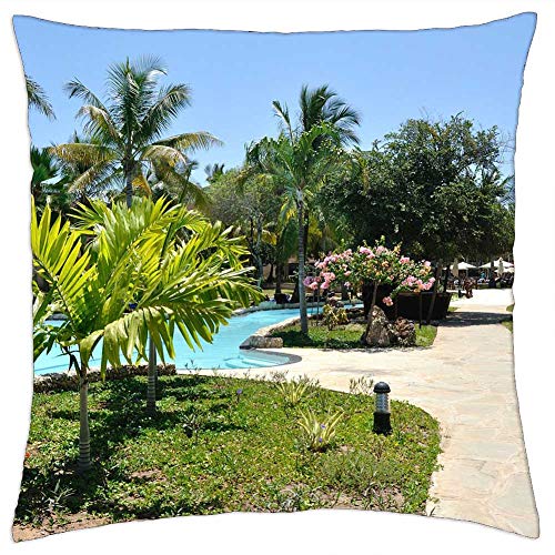 LESGAULEST Throw Pillow Cover (18x18 inch) - Resort Holiday Swimming Pool Pool Water Garden