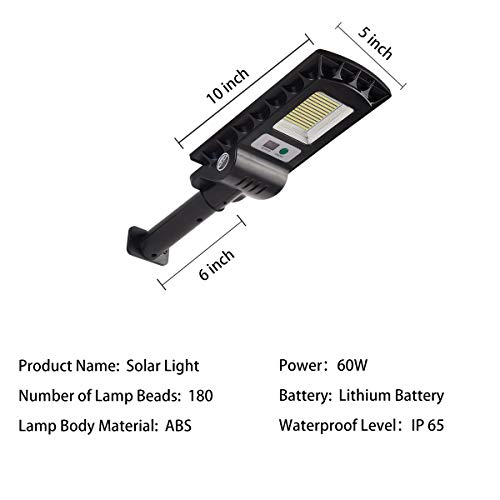 Solar Lights Outdoor, 60W LEDs Solar Powered Motion Sensor Light, Security Waterproof Solar Flood Light for Yard, Fence, Garden, Patio, Front Door, Shed, Deck, Path. 2 Pack