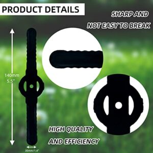 Fifchall [90 Pieces] String Trimmer Head Blades Replace Plastic, Lawn Mower Trimmer Blades Replacement Weed Wacker Head Blades for Cordless Grass Trimmer/Trimmers Edgers Black
