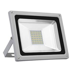led flood light,30w 3000lm 6000-6500k cold white,ip65 waterproof,aluminium strahler 110v outdoor super bright security lights,stadium lights for garden,garage,warehouse,square (cold white, 30w)