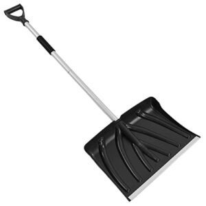 snow shovel, portable snow shovel for driveway detachable snow pusher aluminium alloy lightweight snowmobile shovel for car outdoor camping and garden