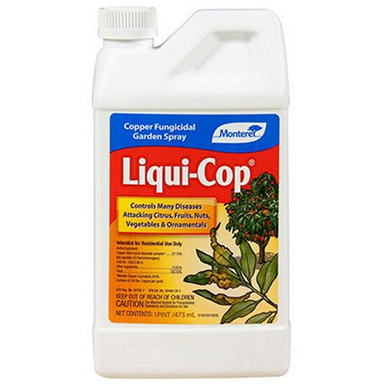 Monterey Liqui-Cop All Natural Fungicide For Disease Prevention - Pint LG3100, Brown/A