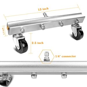 TOPNEW Pressure Washer Water Broom Power Pressure Accessories 13” Power Washer Cleaner with 4 Nozzles for Sidewalk, Driveway, Deck, Patio, 4000PSI