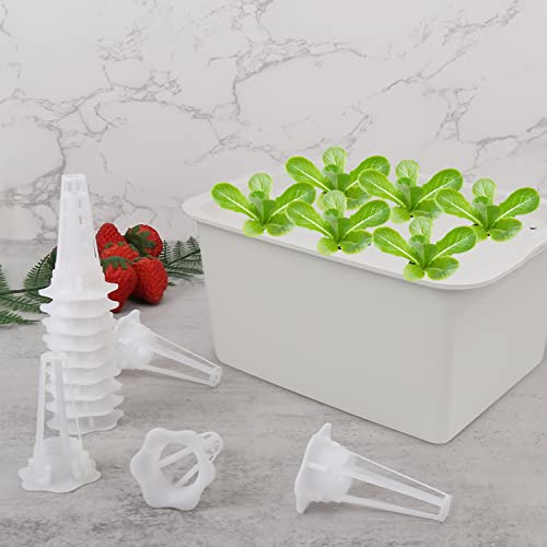 Ufandia Hydroponic Growing Kit, Grow Sponges for Hydroponics Plant Starting Root Growth Kit 50 Pieces Grow Sponges and 50 Pieces Grow Baskets for Indoor Plant Hydroponics System