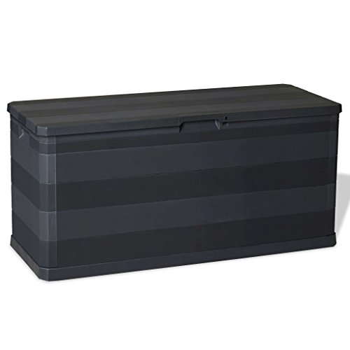 INLIFE 74 Gallon Garden Storage Box Outdoor Cushion Deck Patio Storage Chest Storing Pillow Tool Box Blanket Indoor Interior Container 46.1"x17.7"x22"