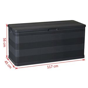 INLIFE 74 Gallon Garden Storage Box Outdoor Cushion Deck Patio Storage Chest Storing Pillow Tool Box Blanket Indoor Interior Container 46.1"x17.7"x22"