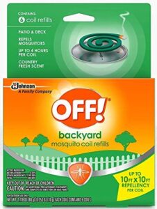 off!. s c johnson country fresh scent mosquito coil iii refills, 6 refills (pack of 6)