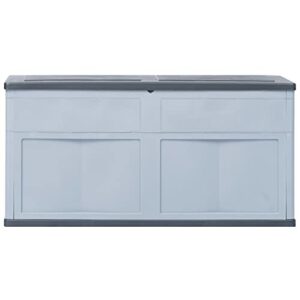 Festnight Garden Storage Box Deck Boxes 84.5 gal Gray Black