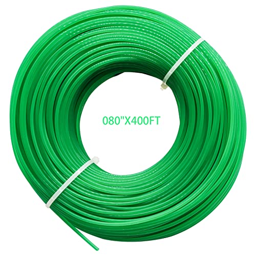 KEYHAO Green,1 lbs Coil of .080" X 400ft Round String Trimmer Line