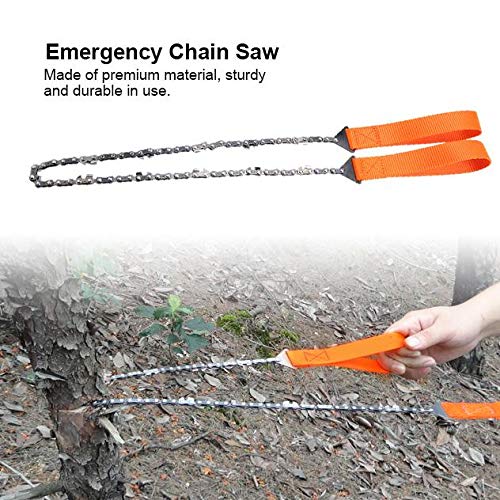 Survival Chain Saw, Emergency Chainsaw Portable Handheld Garden Saw with Bag Camping Hiking Tool for Campers, Backpackers, Fishermen