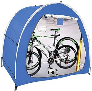 xiyi new 2021 foldable storage bike tent, portable outdoor waterproof bicycle storage shed, suitable for lawn garden pool tool storage shed, large capacity, space saving,blue