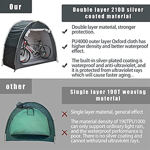 XIYI New 2021 Foldable Storage Bike Tent, Portable Outdoor Waterproof Bicycle Storage Shed, Suitable for Lawn Garden Pool Tool Storage Shed, Large Capacity, Space Saving,Blue