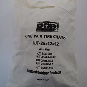 The ROP Shop New TIRE Chains 2-Link for John Deere Garden Tractor Lawn Mower - 400 420 425