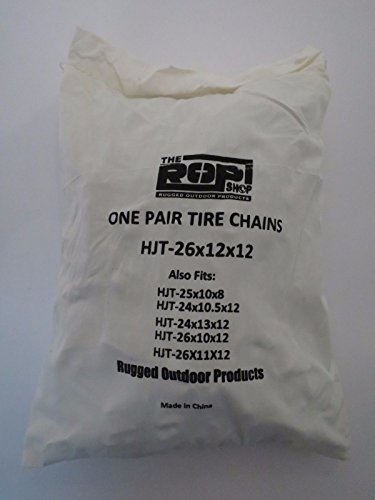 The ROP Shop New TIRE Chains 2-Link for John Deere Garden Tractor Lawn Mower - 400 420 425