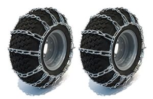 the rop shop new tire chains 2-link for john deere garden tractor lawn mower – 400 420 425