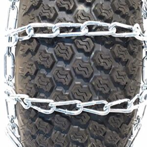 The ROP Shop New TIRE Chains 2-Link for John Deere Garden Tractor Lawn Mower - 400 420 425