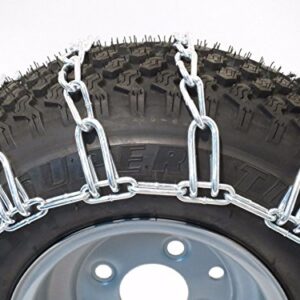 The ROP Shop New TIRE Chains 2-Link for John Deere Garden Tractor Lawn Mower - 400 420 425