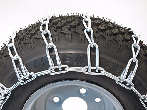 The ROP Shop New TIRE Chains 2-Link for John Deere Garden Tractor Lawn Mower - 400 420 425