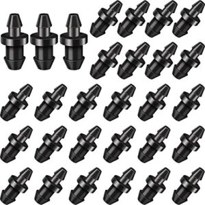 300 pieces drip irrigation plugs drip irrigation 1/4 inch tube closure goof hole plugs irrigation stopper for home garden lawn supplies, black