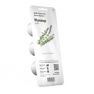 click and grow smart garden hyssop plant pods, 3-pack