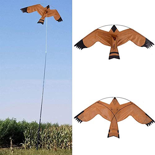 decor Garden Bird Repellent Eagle Kite,Bird Scarer Repeller Flying Kite,Hawk Bird Scarer Kite for Outdoor Garden Farm Yard Decoration - Include 2M Kite Line