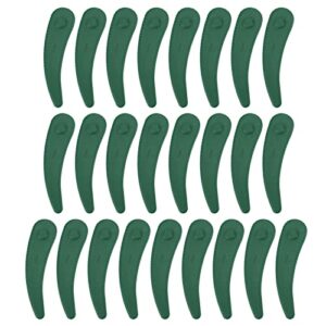 Lawn Mower Accessories Durable Flexible ABS Lawn Mower Blades 25 Pieces for Garden (Green)