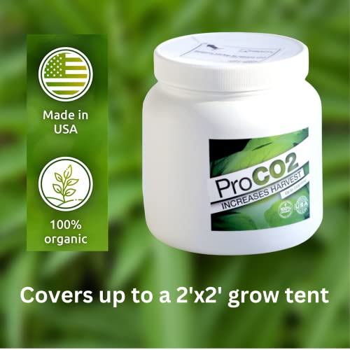 ProCO2 Mini Bucket - CO2 Generator - Ready to Use - Carbon Dioxide Boost for Indoor Grow Rooms and Tents - From Sprouting To Vegitative Growth Through Flowering - One Mini Bucket Covers up to an 2’x2’ Tent