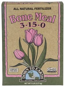 down to earth organic bone meal fertilizer 3-15-0, 5 lb