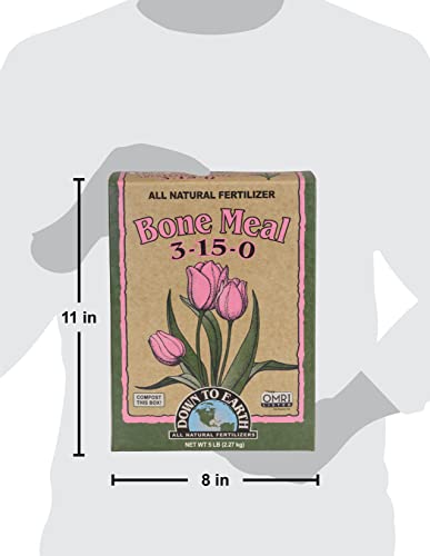 Down to Earth Organic Bone Meal Fertilizer 3-15-0, 5 lb